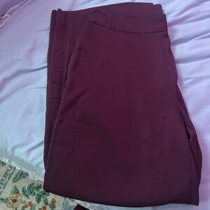 Burgundy Old Navy High Rise Wide Leg Pants